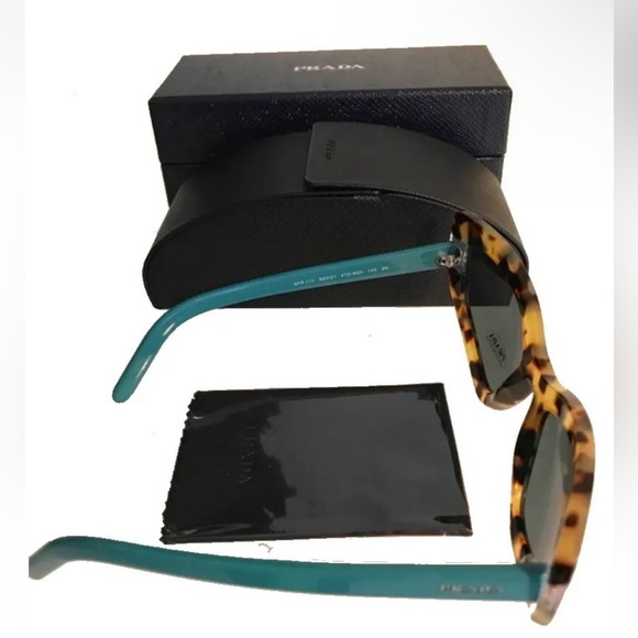 $352 Prada Medium Havana Catwalk Sunglasses Brown Blue Made in Italy 100% UV PRO main image 8